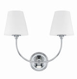 Crystorama Libby Langdon Sylvan 2 Light Polished Chrome Sconce