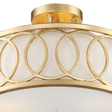 Crystorama Libby Langdon Graham 3 Light Antique Gold Semi Flush Mount