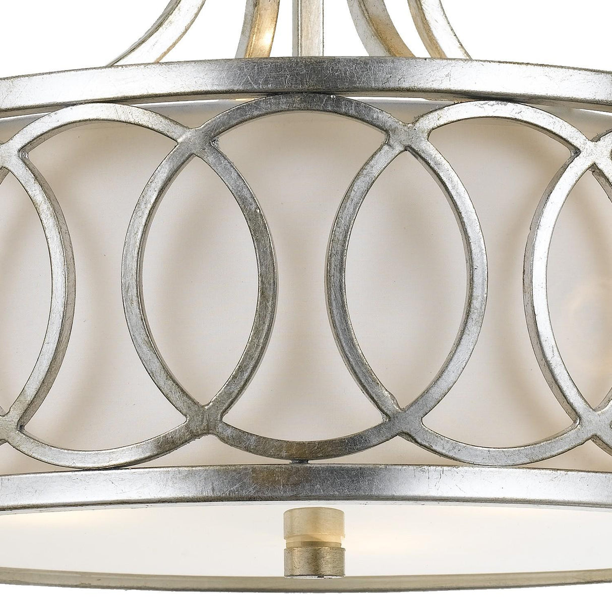 Crystorama Libby Langdon Graham 3 Light Antique Silver Semi Flush Mount