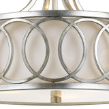 Crystorama Libby Langdon Graham 3 Light Antique Silver Semi Flush Mount