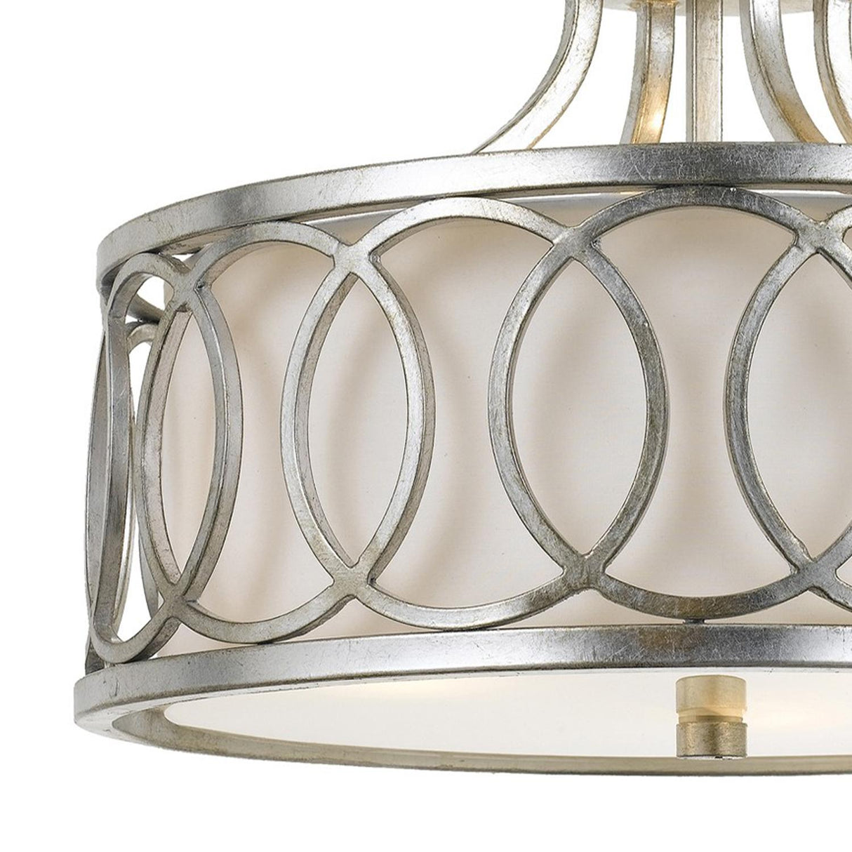 Crystorama Libby Langdon Graham 3 Light Antique Silver Semi Flush Mount