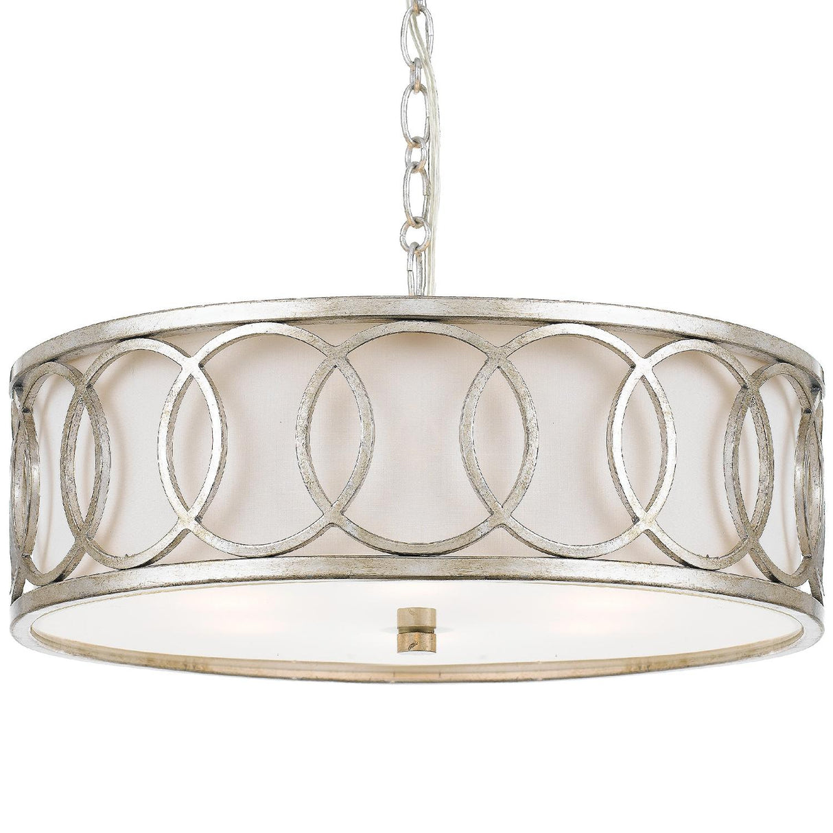 Crystorama Libby Langdon Graham 6 Light Antique Silver Chandelier