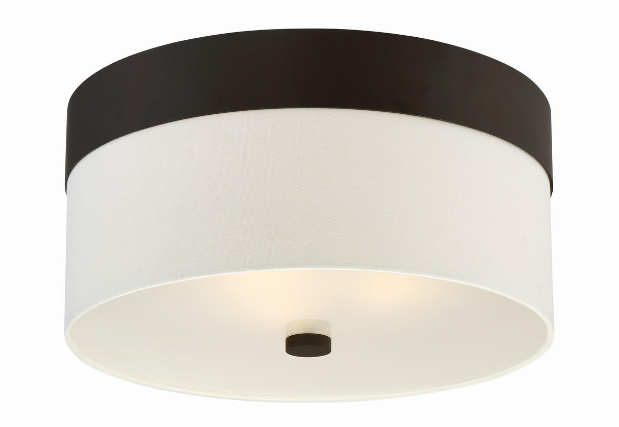 Crystorama Libby Langdon Grayson 3 Light Dark Bronze Flush Mount