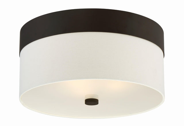 Crystorama Libby Langdon Grayson 3 Light Dark Bronze Flush Mount