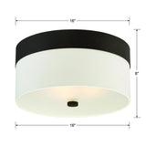 Crystorama Libby Langdon Grayson 3 Light Dark Bronze Flush Mount