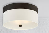 Crystorama Libby Langdon Grayson 3 Light Dark Bronze Flush Mount