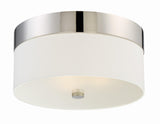Crystorama Libby Langdon Grayson 3 Light Polished Nickel Flush Mount