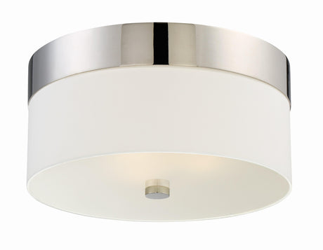 Crystorama Libby Langdon Grayson 3 Light Polished Nickel Flush Mount