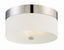 Crystorama Libby Langdon Grayson 3 Light Polished Nickel Flush Mount