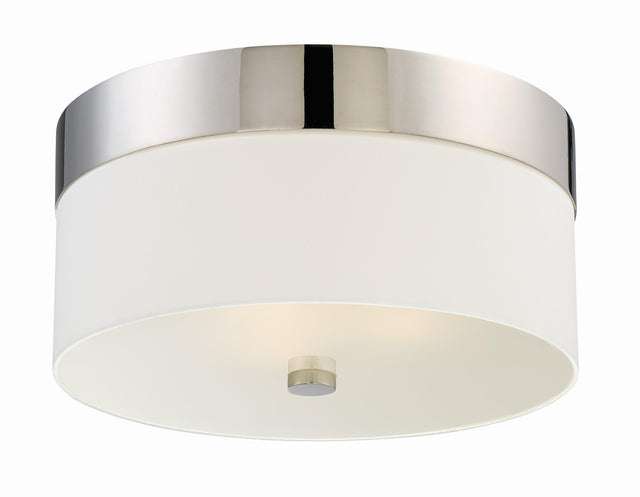 Crystorama Libby Langdon Grayson 3 Light Polished Nickel Flush Mount