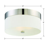 Crystorama Libby Langdon Grayson 3 Light Polished Nickel Flush Mount