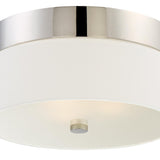 Crystorama Libby Langdon Grayson 3 Light Polished Nickel Flush Mount