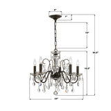Crystorama Butler 5 Light Spectra Crystal English Bronze Chandelier