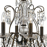 Crystorama Butler 8 Light Hand Cut Crystal English Bronze Chandelier