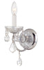 Crystorama Imperial 1 Light Clear Italian Crystal Polished Chrome Sconce