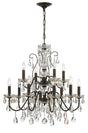 Crystorama Butler 12 Light Spectra Crystal English Bronze Chandelier