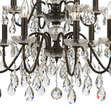 Crystorama Butler 12 Light Spectra Crystal English Bronze Chandelier