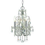 Crystorama Imperial 4 Light Hand Cut Crystal Polished Chrome Mini Chandelier