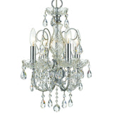 Crystorama Imperial 4 Light Hand Cut Crystal Polished Chrome Mini Chandelier