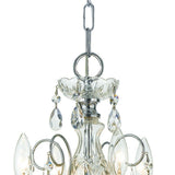 Crystorama Imperial 4 Light Hand Cut Crystal Polished Chrome Mini Chandelier