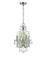 Crystorama Imperial 4 Light Spectra Crystal Polished Chrome Mini Chandelier