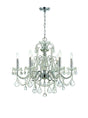Crystorama Imperial 6 Light Hand Cut Crystal Polished Chrome Chandelier