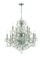 Crystorama Imperial 12 Light Clear Italian Crystal Polished Chrome Chandelier