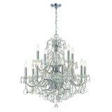 Crystorama Imperial 12 Light Hand Cut Crystal Polished Chrome Chandelier
