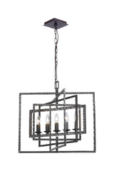 Crystorama Capri 5 Light Raw Steel Chandelier