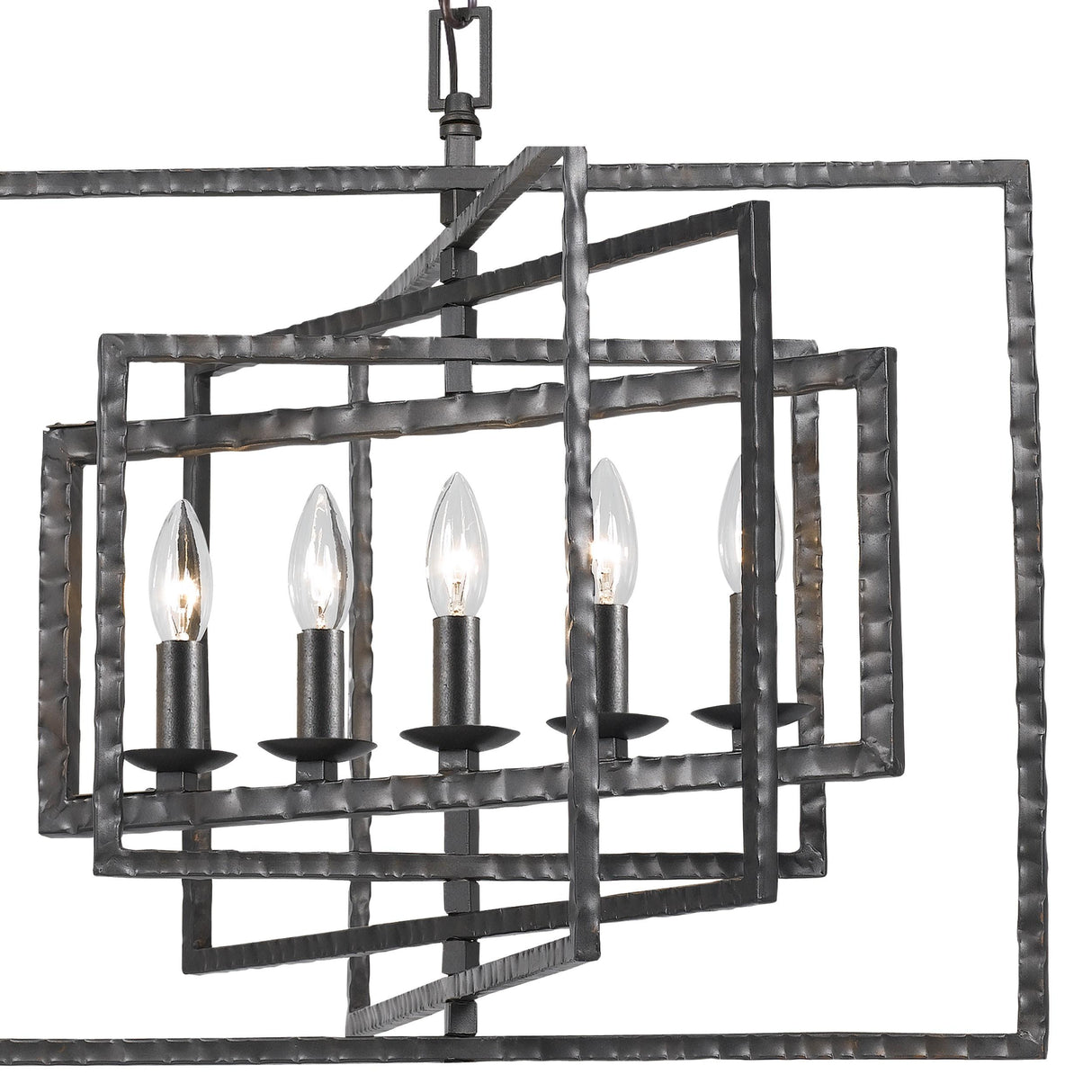 Crystorama Capri 5 Light Raw Steel Chandelier