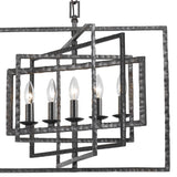 Crystorama Capri 5 Light Raw Steel Chandelier