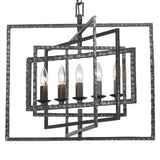 Crystorama Capri 5 Light Raw Steel Chandelier