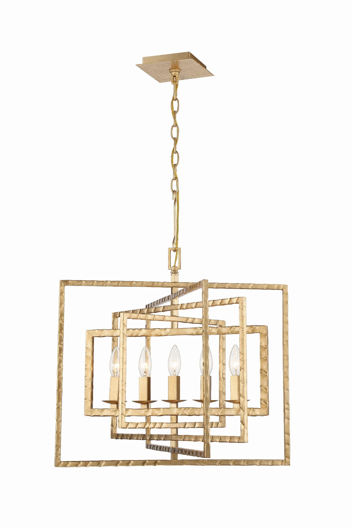 Crystorama Capri 5 Light Antique Gold Chandelier