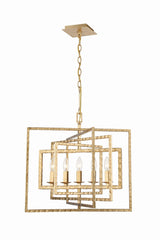 Crystorama Capri 5 Light Antique Gold Chandelier