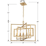 Crystorama Capri 5 Light Antique Gold Chandelier