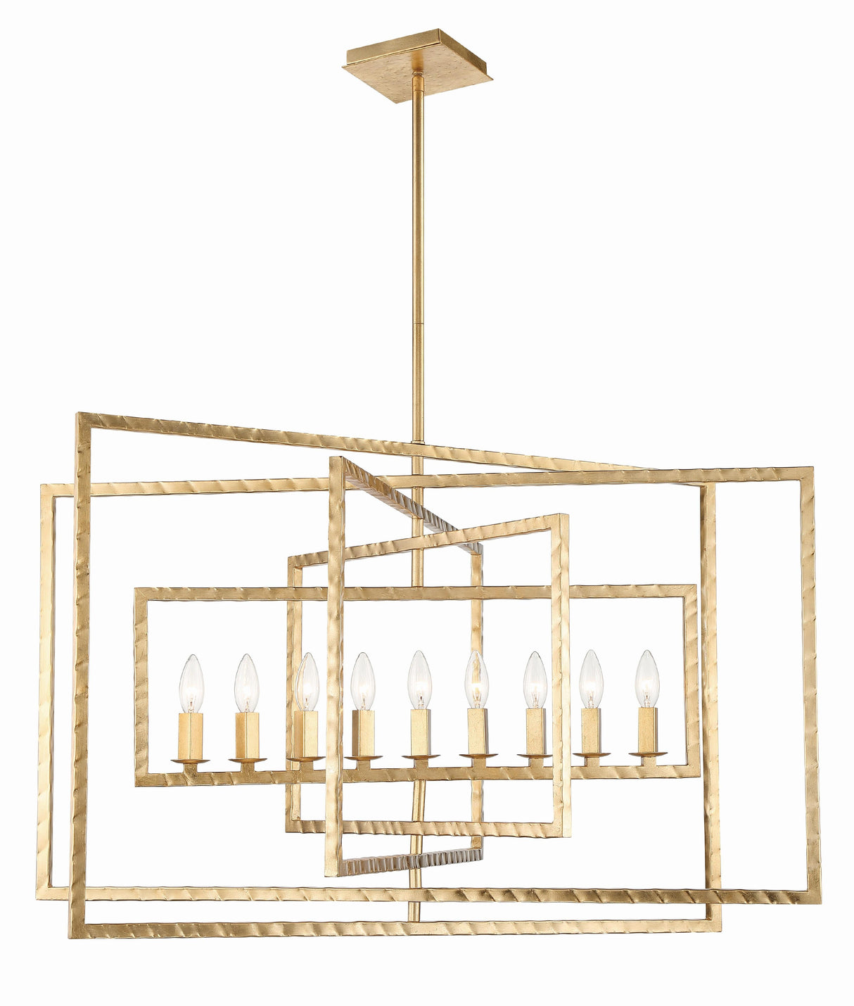 Crystorama Capri 9 Light Antique Gold Chandelier