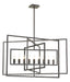 Crystorama Capri 9 Light Raw Steel Chandelier