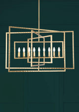 Crystorama Capri 9 Light Raw Steel Chandelier