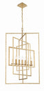 Crystorama Capri 7 Light Antique Gold Lantern Chandelier