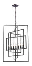 Crystorama Capri 7 Light Raw Steel Lantern Chandelier