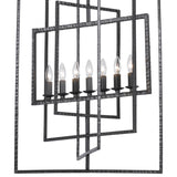 Crystorama Capri 7 Light Raw Steel Lantern Chandelier