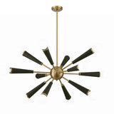 Crystorama Zodiac 12 Light Aged Brass Chandelier
