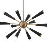 Crystorama Zodiac 12 Light Aged Brass Chandelier