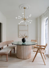 Crystorama Zodiac 12 Light Aged Brass + Matte White Chandelier
