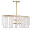 Crystorama Bleecker 8 Light Antique Gold Oval Chandelier