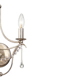 Crystorama Metro 2 Light Antique Silver Sconce