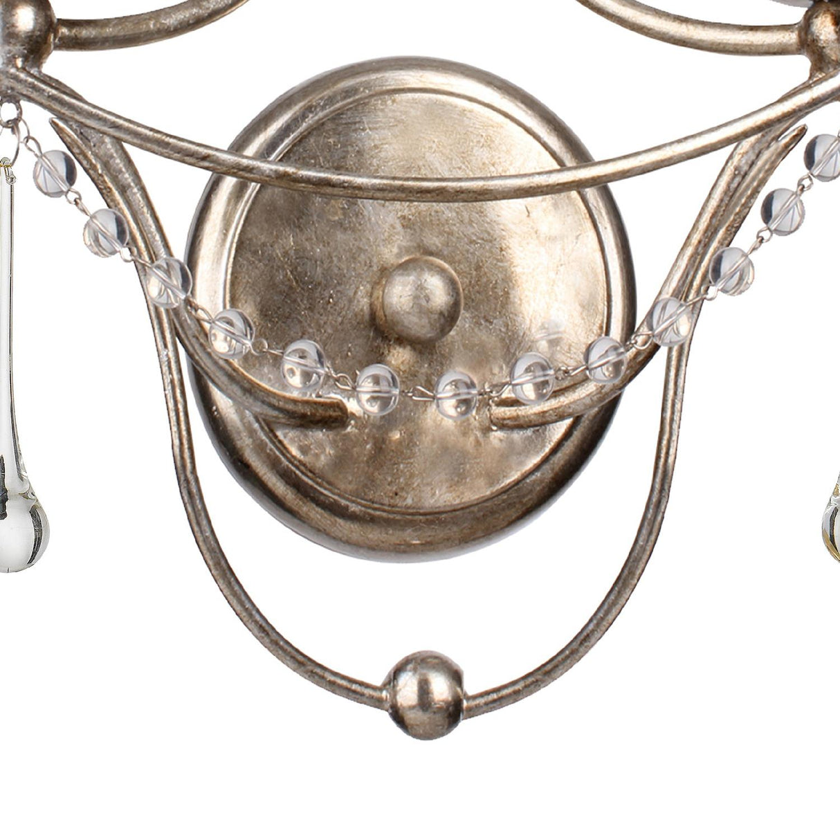 Crystorama Metro 2 Light Antique Silver Sconce