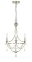 Crystorama Metro 3 Light Antique Silver Mini Chandelier