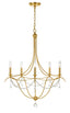 Crystorama Metro 5 Light Antique Gold Chandelier