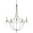 Crystorama Metro 5 Light Crystal Antique Silver Chandelier
